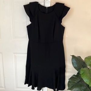 Banana Republic Black Ruffle Dress
